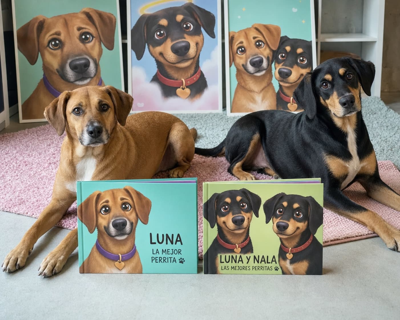 Libro personalizado dedicado a Luna y Nala