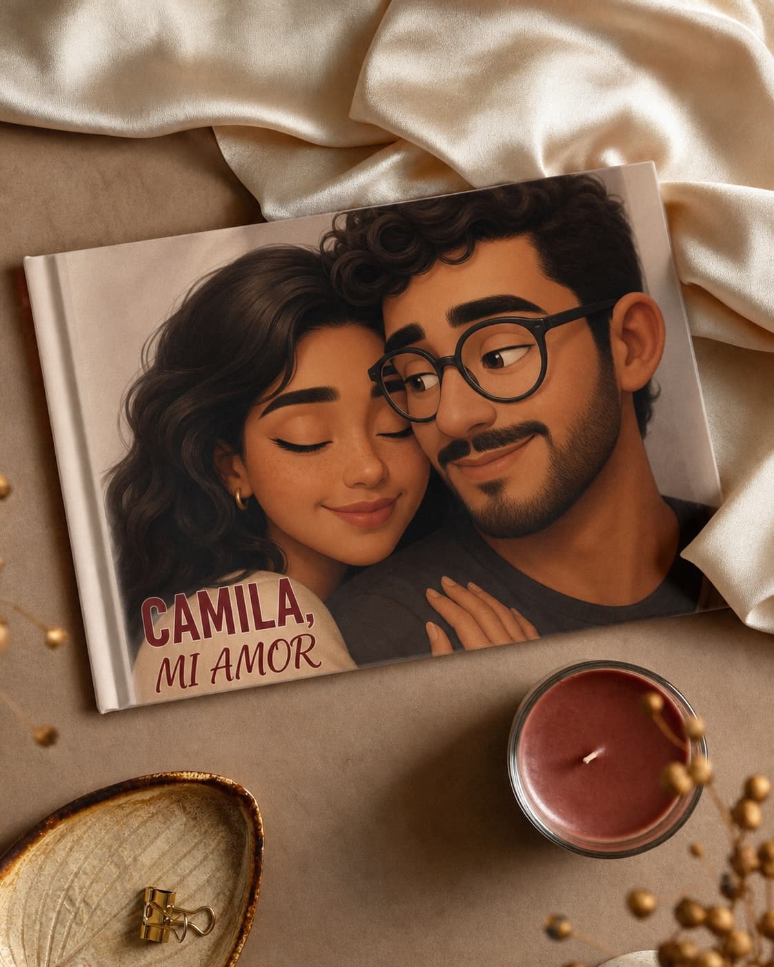 Historia de amor ilustrada creada especialmente para Camila